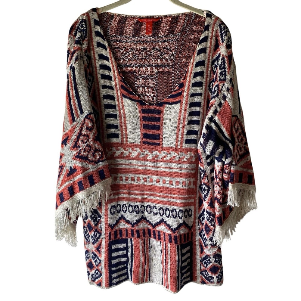 Chelsea & Violet Top Womens Size M Knit Aztec Bohemian Southwest Western Blouse